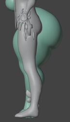 big_ass big_breasts breasts bubble_butt huge_ass mag_(warframe) qzk_forte thick_thighs warframe wide_hips