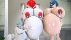 3d big_ass big_breasts breasts breasts_bigger_than_head cumflated_belly cumflation female female_only gardevoir gigantic_breasts huge_ass huge_breasts hyper hyper_breasts hyper_cumflation lactation lana_(pokemon) nintendo nipples nude original_character pokémon_(species) pokemon pokemon_(species) pokemon_sm pregnant ralts rgtdwtbr sideboob source_filmmaker