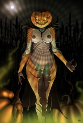 anthro breasts femdom glowing glowing_eyes halloween looking_at_viewer mistralonyx_(manipper) monster pov pov_sub pumpkin pussy pussy_juice spiral