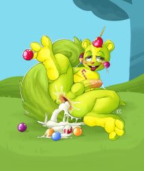 absurd_res anthro anus ass balls blush bodily_fluids candy chipmunk cum cum_drip cum_inside dessert dripping erection excessive_cum excessive_genital_fluids excited excited_expression fluffy fluffy_tail food foreskin gaped gaped_anus gaping genital_fluids genitals ground_squirrel half-closed_eyes happy_tree_friends heart_eyes heart_symbol hi_res inflation katxfish leaking_cum legs_up looking_at_viewer lying male mammal narrowed_eyes nutty_(htf) on_back paws penis plant popsicle precum precum_drip public rodent sciurid solo solo_male spread_legs spreading tail tongue tongue_out tree tree_squirrel