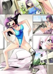 amputee brainwashing comic female_only femsub haigure happy_trance hypnotic_beam leotard long_hair mind_break person_of_rom personality_change prosthetic_limb purple_hair solo spread_legs tears