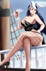 big_ass big_breasts big_butt bunny_ears bunnysuit female female_only lingerie mao13 mesh_clothing mesh_underwear neckline nico_robin one_piece pirate thick_thighs