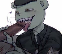 cum fellatio fliqpy_(htf) furry green_skin happy_tree_friends male_only ndlonz