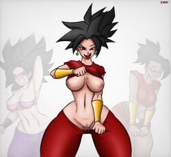 2024 absurd_res ass_visible_through_thighs dragon_ball dragon_ball_super exhibitionism fusion grin huge_breasts kefla pussy pussy_juice pussy_juice_drip pussy_peek saiyan saiyan_girl smiling thick_thighs thigh_gap thighs tongue tongue_out zirot