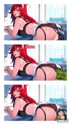 blue_hair facesitting farting_in_face irelia_xan katarina_du_couteau league_of_legends red_hair