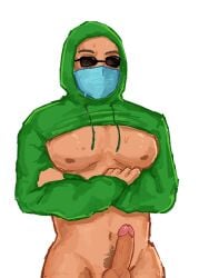 bara bara_tiddies bara_tits kwite kwitefan200 masked masked_male muscular muscular_male shirt_lift youtubers