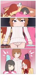 anotherpicq blue_panties blue_underwear bottomless bottomless_female bully bullying kinuhata_saiai mugino_shizuri panties purple_panties purple_underwear strawberry_panties takitsubo_rikou to_aru_kagaku_no_railgun to_aru_majutsu_no_index underwear wedgie wedgie_comics wedgie_girl wedgiebully wedgiegirl wedgienerd wedgies white_panties white_underwear