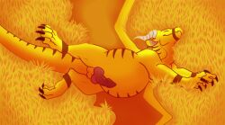 absurd_res dragon duo erection feral genitals hi_res male penis scalie seres_(seresdragon) solo sprawled stomach_bulge vore wriithe