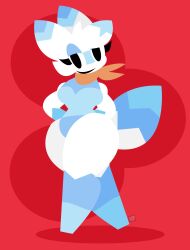 ass bluey_(blucrystalbean) breasts curvy_body curvy_female curvy_figure enormous_thighs huge_breasts kartoonkane no_humans round_breasts round_butt thick_hips thick_legs thick_thighs white_fur wide_hips wide_thighs