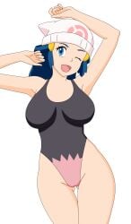 alpha_channel alternate_costume breasts dawn_(pokemon) female for_sticker_use nintendo open_mouth pervyangel png pokemon solo sticker_template tagme transparent_background transparent_png