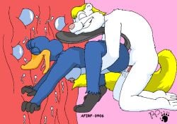 anthro anthro_penetrating beak blonde_hair blue_body blue_fur bodily_fluids breasts closed_eyes cum cum_in_pussy cum_inside digital_media_(artwork) duo female female_penetrated fur genital_fluids genitals hair impregnation kthanid_(artist) male male/female male_penetrating male_penetrating_female mammal martin_mink mink monica_(rutwell) monotreme mustelid musteline nipples nude open_mouth ovum penetration penile penile_penetration penis penis_in_pussy pink_nose platypus rutwell_forest sex sperm_cell story_at_source tail tongue toony true_musteline vaginal_penetration white_body white_fur yellow_beak yellow_tail