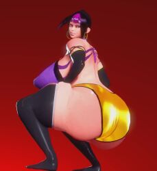 3d animated bouncing_ass bouncing_breasts huge_ass huge_breasts huge_thighs juri_han massive_ass massive_breasts no_sound prevence street_fighter thick_thighs twerking video