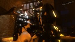 1futa 2girls 3d alice_angel beast_darling_(cally3d) bendy bendy_and_the_ink_machine bendy_the_dancing_demon cock_worship darling_(cally3d) female futa_on_female futanari penis silver2299 south_shaed_(dreams_come_true_studio) tagme twisted_alice