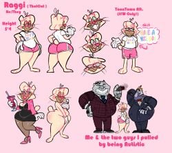 character_sheet curvy feline female raggikisi reference_sheet shortstack text toontown_online toontown_rewritten toony