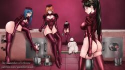 amputated amputation amputee femdom game_cg milking multiple_girls painkillerakapk quadruple_amputee queendom_of_lithzena