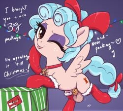 absurd_res balls blep blue_hair chastity_cage cozy_glow_(mlp) english_text equid equine eyelashes feathers feral freckles friendship_is_magic ftg_crossgender fti_crossgender genitals gynomorph hair hasbro hi_res intersex mammal my_little_pony one_eye_closed pegasus pink_body pupils quadruped rule_63 smile solo t72b text tongue tongue_out wings wink young