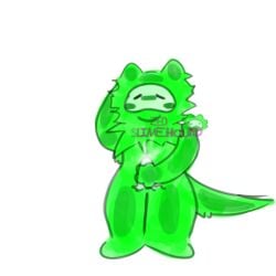 1boy alone cum cute dog dog_ears furry green_body green_skin kaiju kaiju_paradise masturbating masturbation slime slime_hound_(kaiju_paradise) stroke zeoslimehound_(artist) zeothehound_(artist)