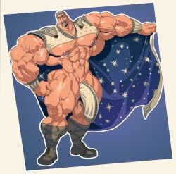 1boy 2023 balls bara bara_tits barazoku beard biceps big_balls big_bulge big_penis bulge cape daddy dilf disney disney_villains facial_hair flaccid gay grey_hair hairy huge_bulge human hyper king_magnifico male male_focus male_nipples male_only manly mature_male muscular_arms muscular_legs muscular_male muscular_thighs nipple_piercing nipples nude pecs penis penis_outline remert solo solo_male wish_(film) yaoi