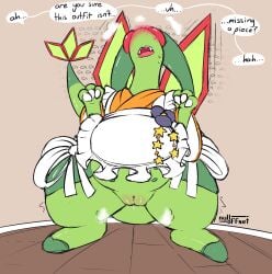 aaaaa blush bodily_fluids bottomless bottomless_female claws clothed clothed_feral clothing embarrassed english_text fangs female feral finger_claws flygon generation_3_pokemon genital_fluids genitals green_body hi_res inside long_neck maid_uniform musk musk_clouds nintendo nulloffset open_mouth pokemon pokemon_(species) pussy rayne_(nulloffset) solo sweat tail teeth text thick_thighs uniform vaginal_fluids vulva watermark wings