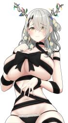 1girls branch_horns breasts ceres_fauna ceres_fauna_(monochrome) christmas desspie female hi_res hololive hololive_english hololive_english_-council- hololive_english_-promise- horns huge_breasts light-skinned_female light_skin long_hair virtual_youtuber white_hair