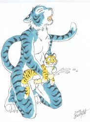 2008 anthro bushycat cum cumming cumshot ejaculating ejaculation furry male plush plush_sex plushie plushophilia solo tiger