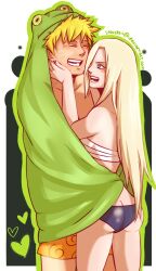 ass ass_cleavage blanket blonde_hair blue_eyes blush boxers bra butt_crack female happy hug hugging ino_yamanaka long_hair male male/female naruto naruto_(series) naruto_shippuden one_eye_closed open_mouth panties short_hair smile smiling smiling_at_another standing starchii underwear uzumaki_naruto very_long_hair wholesome yellow_hair