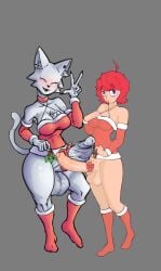 2futas almost_naked anthro balls big_ass big_balls big_breasts big_penis bottomless breasts cat_ears cat_tail catgirl champaanimation champizero choker christmas christmas_clothing christmas_outfit closed_eyes clothed clothing collaboration cosplay ear_piercing erection furry futa_on_futa futa_only futanari hair hairy_armpits hairy_chest huge_ass huge_balls huge_cock human humanoid_penis imminent_sex intersex kanny_chum light-skinned_futanari looking_at_viewer looking_back_at_viewer merry_christmas mistletoe no_background oc partially_clothed partially_retracted_foreskin penis retracted_foreskin sharp_nails shy simple_shading sketch socks standing uncut veiny_penis