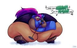 1girls ass belly bracelet breasts burp burping cartoon_network collar english_text enid fat female female_focus female_only hips hyper hyper_ass large_ass large_breasts meat_wall_(body_type) microphone microphone_stand musical_note ok_k.o.!_let's_be_heroes overweight overweight_female ponytail purple_hair solitaryscribbles spiked_bracelet spiked_collar stockings stockings_thigh_highs text thick_thighs thighs turbo_enid weight_gain wide_hips