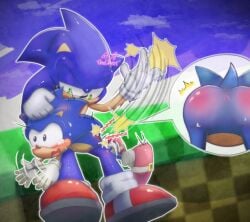 anus ass blush bodily_fluids classic_sonic classic_sonic_(universe) crying duo eulipotyphlan hedgehog male male/male mammal onechan outside sega sonic_(series) sonic_the_hedgehog sonic_the_hedgehog_(series) spanking tears