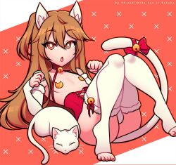 1boy brown_hair cat_ears cat_tail catboy cute femboy kitty_loaf male male_only original original_character panties partially_clothed penis re-sublimity-kun stockings tagme