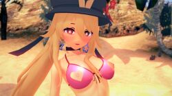 3d genshin_impact gyaru hu_tao_(genshin_impact) lipstick qsx3 tanned_skin