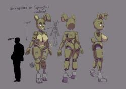 :3 absurd_res animatronic anthro big_breasts breasts buckteeth deathzera duo female five_nights_at_freddy's front_view genitals grey_background hi_res huge_breasts lagomorph larger_female leporid machine male mammal model_sheet multiple_views nude pussy rabbit rear_view robot scottgames silhouette simple_background size_difference smaller_male solo springtrap springtrap_(fnaf) teeth video_games