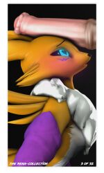 <3_eyes absurd_res animal_genitalia animal_penis anthro bandai_namco digimon digimon_(species) equine_penis female genitals heart hi_res male male/female nocturnalfuzz penis renamon solo unseen_male_face