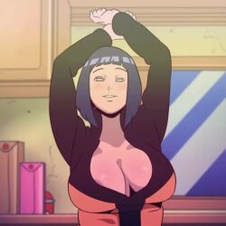 1girls animated ass_clapping bent_over big_ass big_breasts blue_hair bouncing_ass bouncing_breasts breast_outside breasts_out cute d-art female female_only fully_clothed hinata_hyuuga hyuuga_hinata large_breasts long_hair mp4 naruto naruto_(series) recording short_video shorter_than_30_seconds shounen_jump sound twerking video