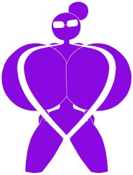 angstrom big_breasts bikini fanart glasses harvestman_here hyper hyper_breasts pictogirls_(harvestman) pictogram purple_(harvestman) purple_skin sling_bikini small_waist stick_figure stickman top_heavy