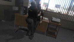 boots brittany_angel couple grand_theft_auto grand_theft_auto_online grand_theft_auto_v huge_ass kyle_pred leggings lipstick nail_polish nopixel police police_uniform policewoman ponytail tagme tattoo thick_ass thick_thighs tight_clothing white_hair