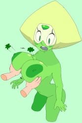 big_areola big_breasts big_nipples cartoon_network dark_nipples dream-cassette hoshime huge_areolae huge_breasts huge_nipples one_stocking one_thighhigh peridot_(steven_universe) steven_universe tagme