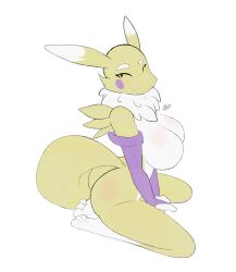 ayotizza big_breasts digimon female furry renamon tagme