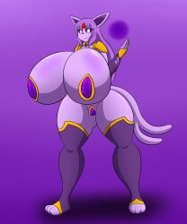 absurd_res anthro big_breasts boots breasts clothing eeveelution espeon female footwear forked_tail hi_res huge_breasts hyper hyper_breasts legwear nintendo pasties pokémon_(species) pokemon pokemon_(species) psychic solo thick_thighs thigh_boots thigh_highs ultrazeta120 unusual_anatomy unusual_tail video_games