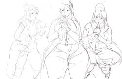 1girls 2021 ass back_view bamboo_ale bbw big_ass bottom_heavy brown_hair clothed clothing ema_skye fat_ass female glasses gyakuten_saiban hair houzuki_akane huge_ass hyper hyper_ass labcoat massive_ass pants sketch solo thick_thighs voluptuous wide_hips