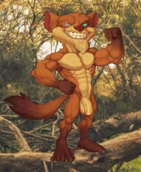 1boy 2022 20th_century_fox 20th_century_studios 4_fingers 4_toes absurd_res anthro arm_tuft balls belly big_abs big_balls big_biceps big_deltoids big_flexor_carpi big_head big_mouth_(anatomy) big_pecs big_trapezius big_triceps black_claws blind_eye blue_eyes blue_sky_studios brachioradialis bristol brown_arms brown_body brown_ears brown_feet brown_fingers brown_fur brown_hands brown_legs brown_markings brown_neck brown_nose brown_tail brown_toes buck_(ice_age) chest_tuft claws colored day deltoids digital_drawing_(artwork) digital_media_(artwork) dipstick_tail disney elbow_tufts extensor_carpi eye_scar facial_scar feet fingers fist flaccid flexing flexing_bicep flexor_carpi foreskin full-length_portrait fur genitals glans gums hand_on_hip hi_res huge_abs huge_brachioradialis huge_pecs humanoid_genitalia humanoid_hands humanoid_penis ice_age_(film) ice_age_(series) ice_age_dawn_of_the_dinosaurs light looking_away male male_anthro mammal manly markings multicolored_body multicolored_fur multicolored_penis muscular muscular_anthro muscular_male mustela mustelid musteline navel nude_anthro nude_male obliques open_mouth open_smile outside partially_retracted_foreskin pecs penis photo_background pink_glans pink_gums pink_inner_ear pink_penis plantigrade portrait pose quads scar serratus shaded short short_anthro short_male smile solo standing tail_markings tail_tuft tan_balls tan_belly tan_body tan_chest tan_foreskin tan_fur tan_neck tan_penis tan_pubes three-quarter_view toes trapezius true_musteline tuft two_tone_body two_tone_fur two_tone_neck two_tone_penis uncut vein veiny_penis