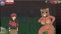 1boy 1girls aged_down anime anime_style female game game_cg gaming main_character_(spooky_milk_life) male meme pedobear rpg_maker spooky_milk_life video_games