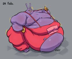 jax_(the_amazing_digital_circus) male_only morbidly_obese obese obese_male purple_skin rabbit rabbit_boy the_amazing_digital_circus vhite9 weight_gain