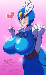 alternate_breast_size auto_(mega_man) blush embarrassed huge_breasts mega_man mega_man(classic) mega_man_9 noburockman splash_woman