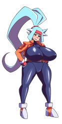 alternate_breast_size ashe_(megaman_zx) breasts_bigger_than_head huge_breasts hyper_breasts mega_man mega_man_zx_advent noburockman