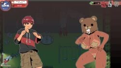 1boy 1girls anime anime_style female game game_cg gaming main_character_(spooky_milk_life) male meme pedobear rpg_maker spooky_milk_life video_games