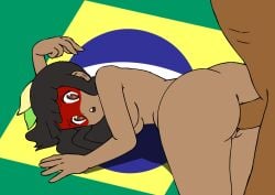 1boy 1girls animated brasil breasts dark-skinned_female dark-skinned_male dark_skin kuruminha native_american nudist third-party_edit vaginal_penetration w.t.dinner