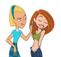 disney disney_channel female female_only gagala human justine_flanner kim_possible kimberly_ann_possible multiple_girls pussy straight_hair tagme white_background