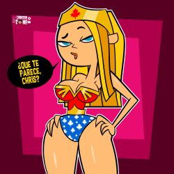 blaineley_(tdi) busty carazar_zone cleavage corset cosplay dc dc_comics female female_focus female_only hourglass_figure tagme total_drama_island wide_hips wonder_woman_(cosplay) wonder_woman_(series)