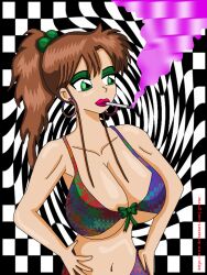 bishoujo_senshi_sailor_moon bra brainwashing cigarette cleavage female huge_breasts hypnosis j-greene large_breasts makoto_kino midriff mind_control navel smoking smoking_cigarette